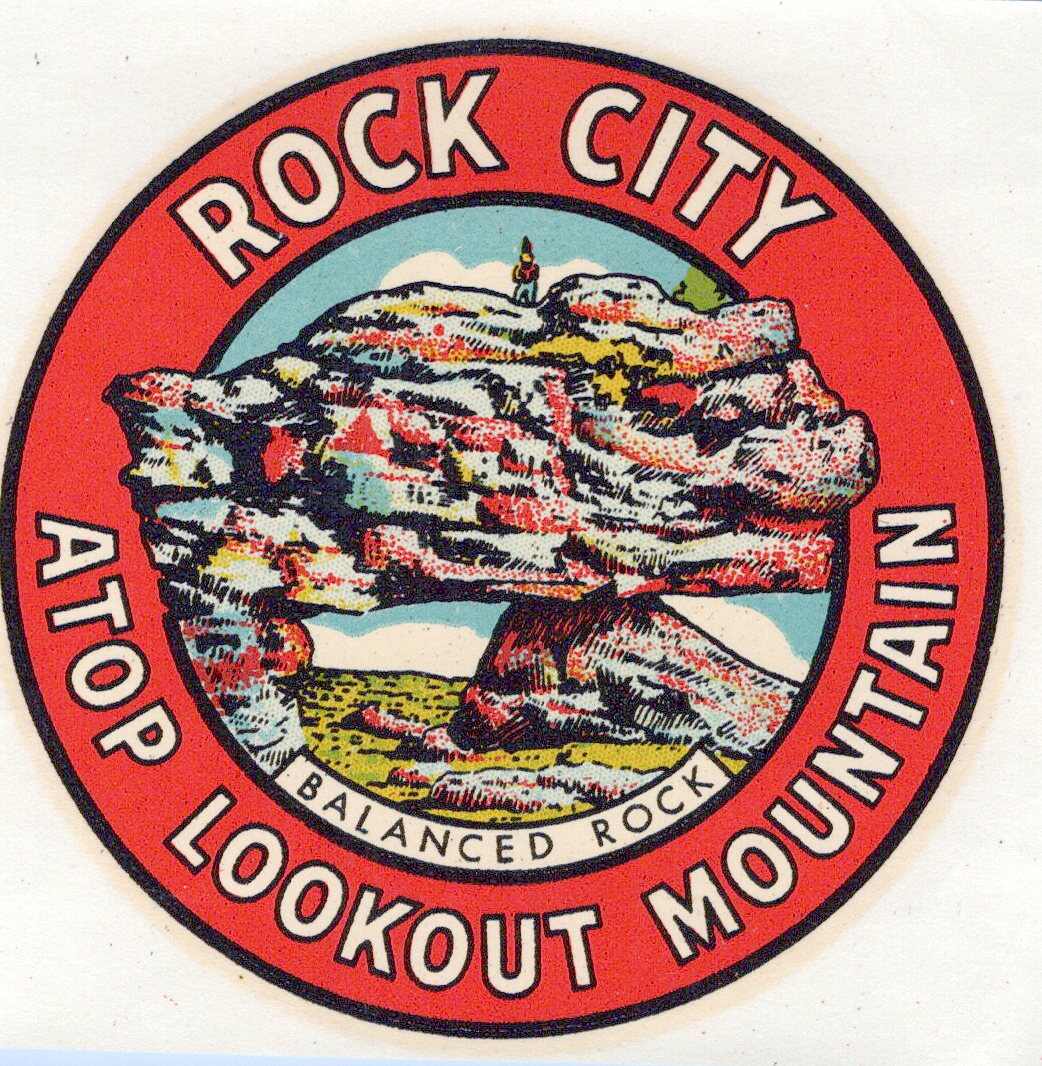 (image for) Tennessee (4) Rock City Vintage Vacation Stickers